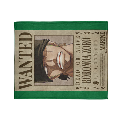 Zoro Wanted Poster Polyester Blanket