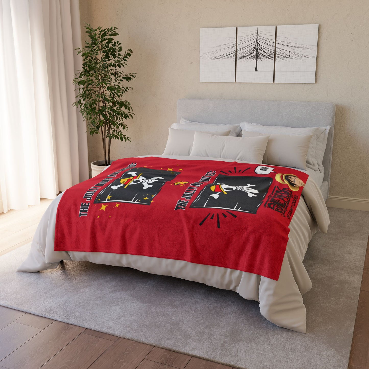 One Piece- Wish Jolly Roger Polyester Blanket