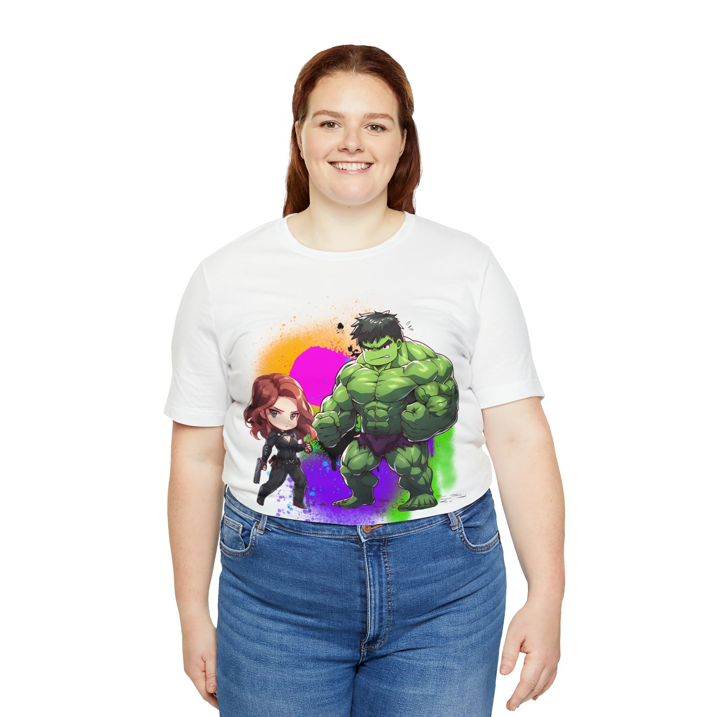 Hulk Loves Black Widow Jersey Short Sleeve Tee