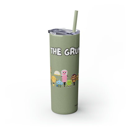 The Grumpy Cookies Crew Skinny Tumbler with Straw, 20oz