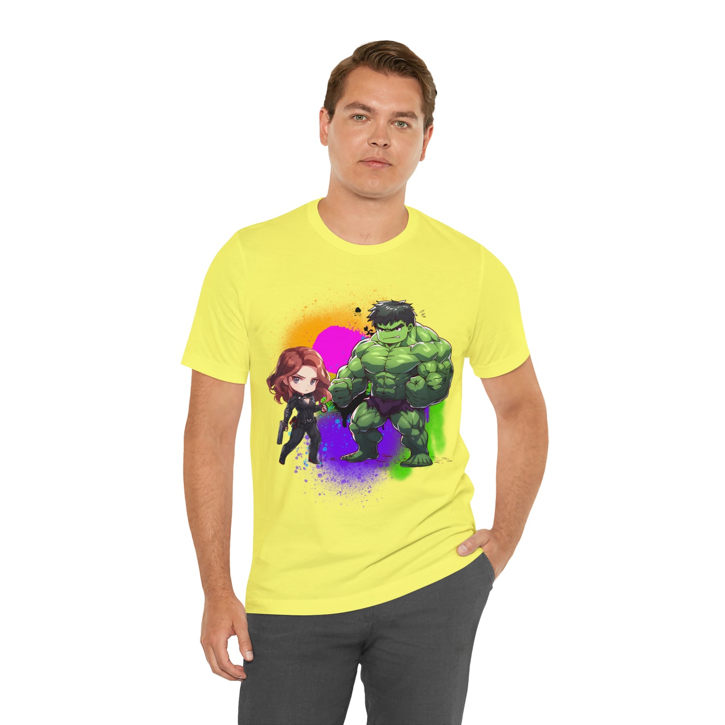 Hulk Loves Black Widow Jersey Short Sleeve Tee