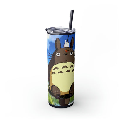 Totoro and Friends Skinny Tumbler with Straw, 20oz