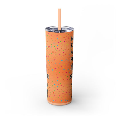 One Piece - Fast and Free Service Skinny Tumbler with Straw, 20oz
