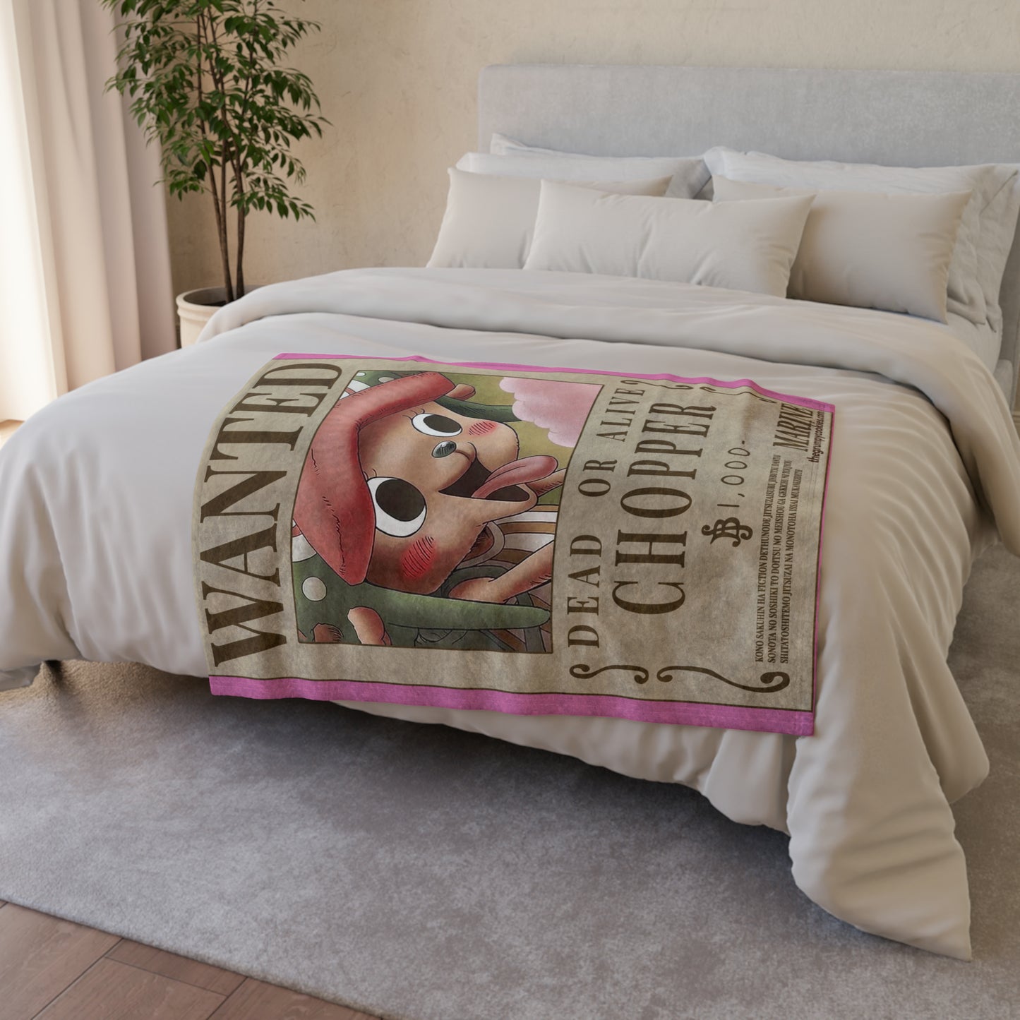 Chopper Wanted Poster Polyester Blanket