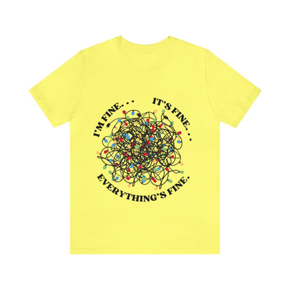 Tangled Lights Everything is Fine Short Sleeve Tee