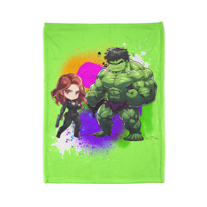 Hulk Loves Black Widow Soft Polyester Blanket