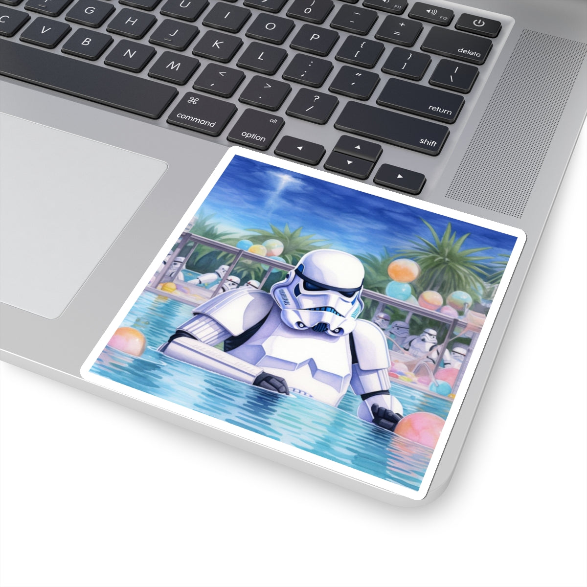 Storm Trooper at the Pool Party Kiss-Cut Stickers