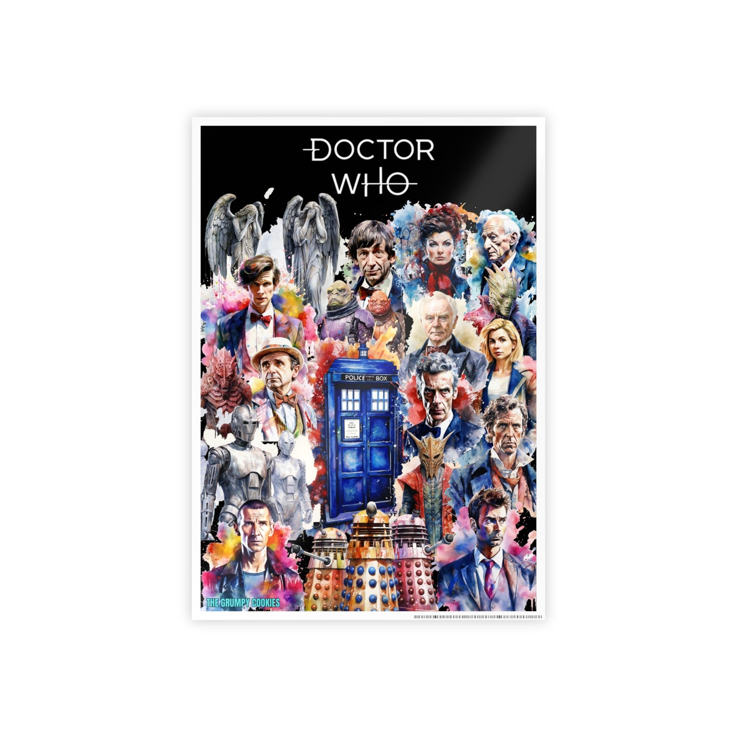Dr Who - The Doctor and his Foes Glossy Art Print