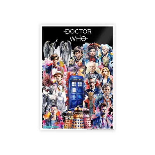 Dr Who - The Doctor and his Foes Glossy Art Print