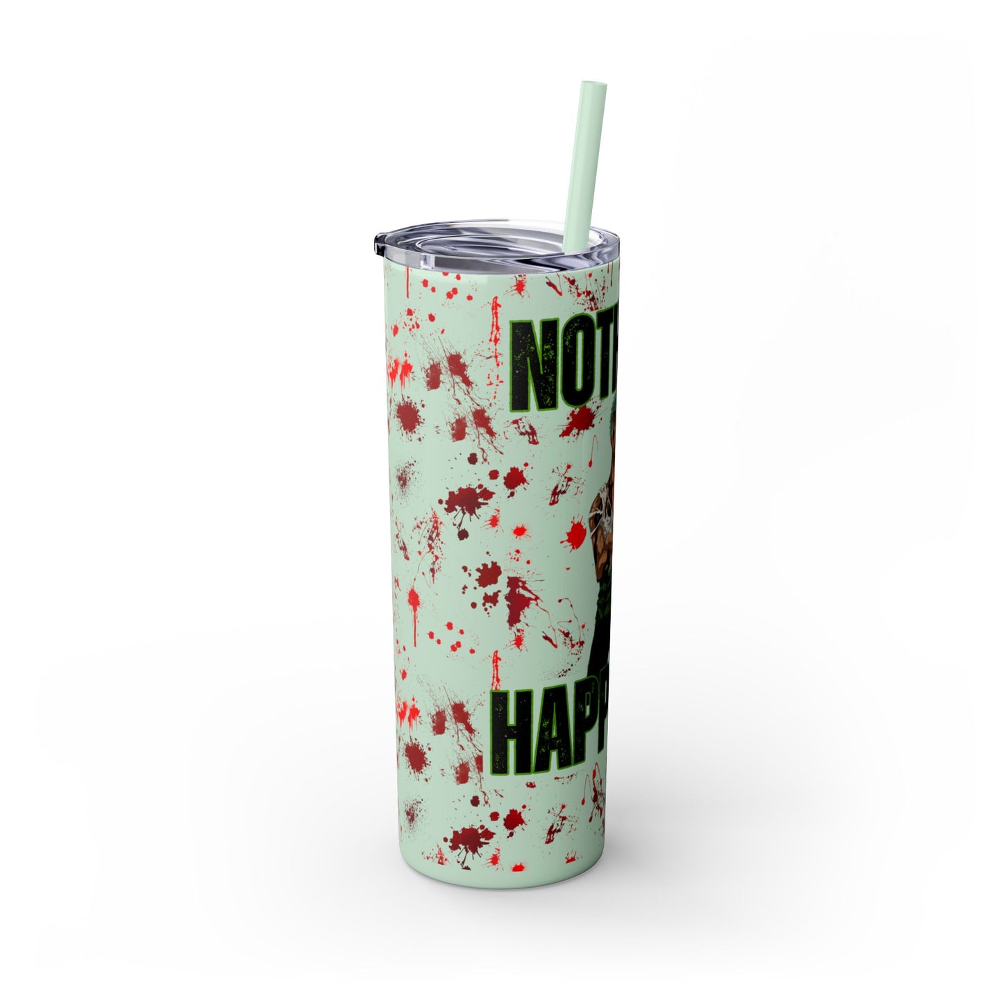 One Piece - Zoro Nothing Happened Skinny Tumbler with Straw, 20oz