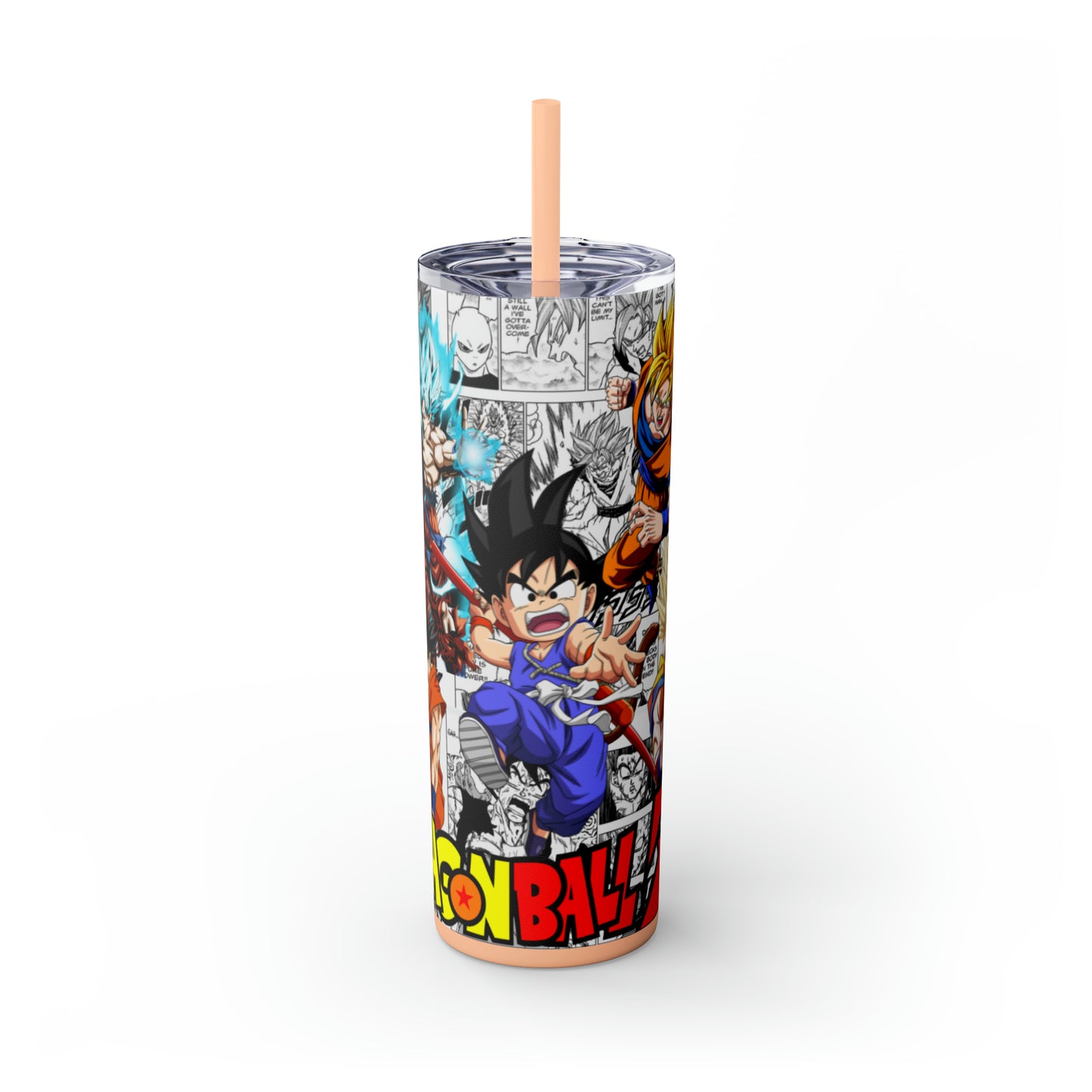 Dragon Ball Z Skinny Tumbler with Straw, 20oz