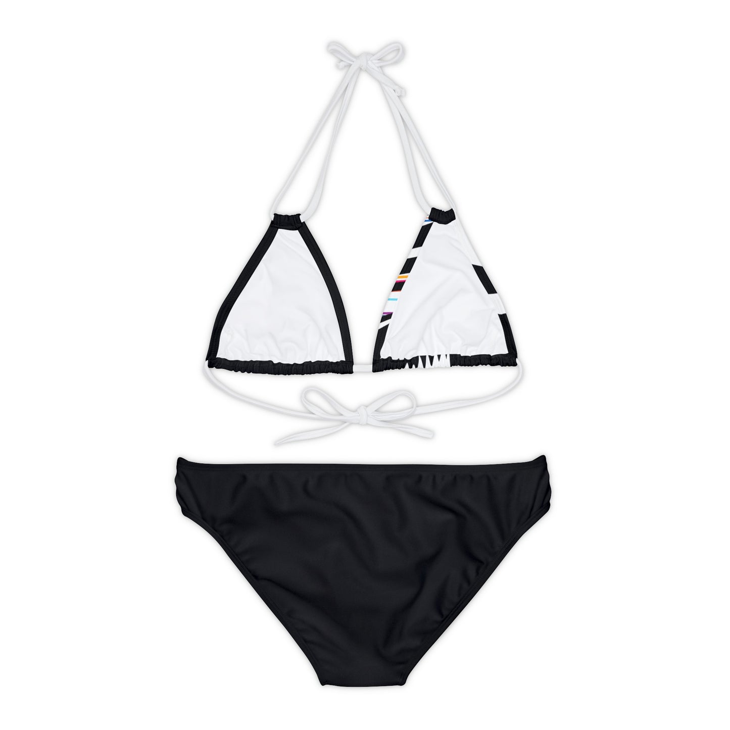 Broken Hollow Strappy Bikini Set