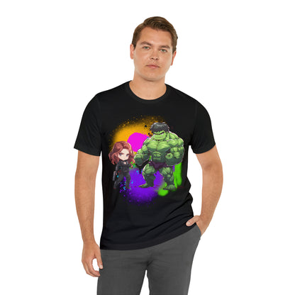 Hulk Loves Black Widow Jersey Short Sleeve Tee