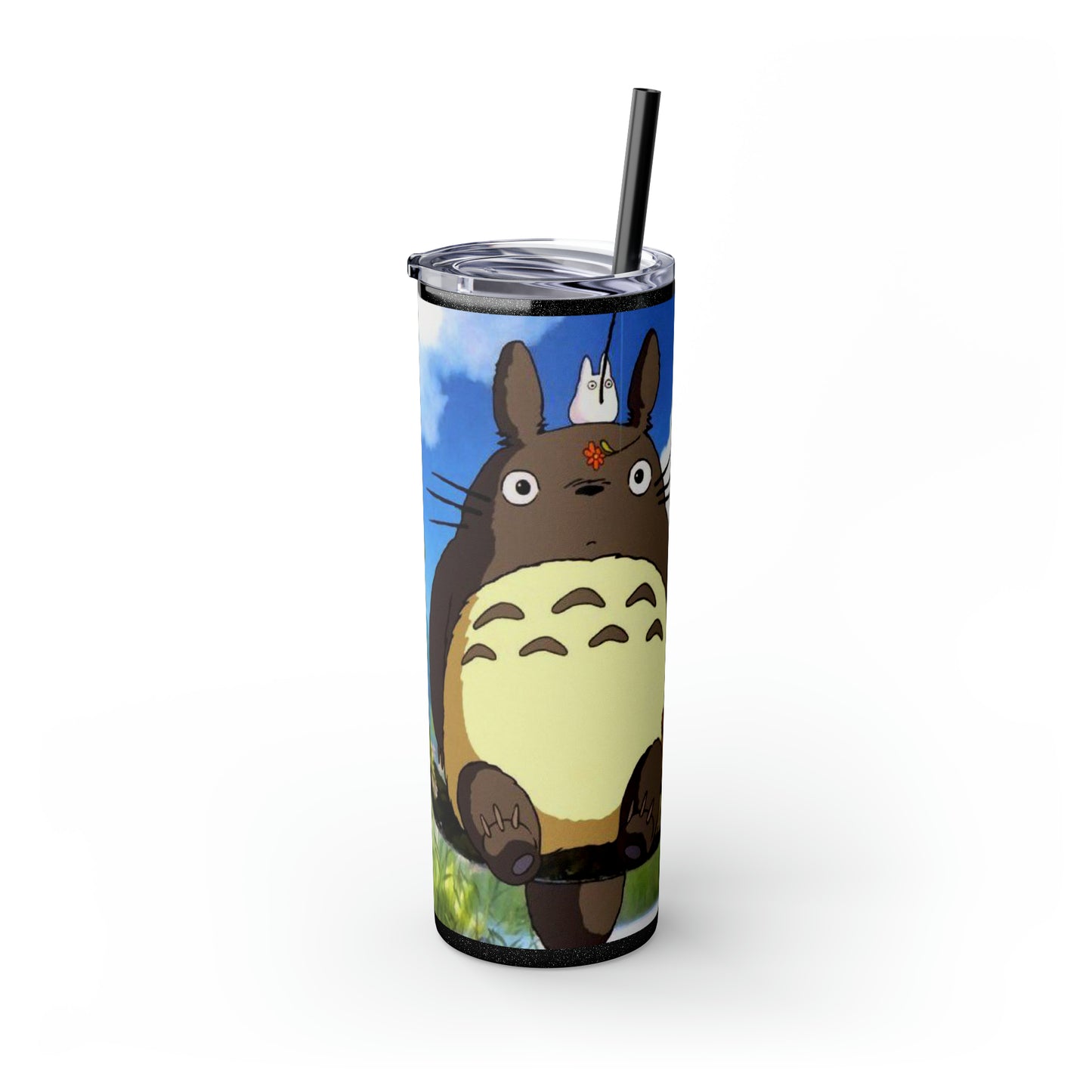 Totoro and Friends Skinny Tumbler with Straw, 20oz