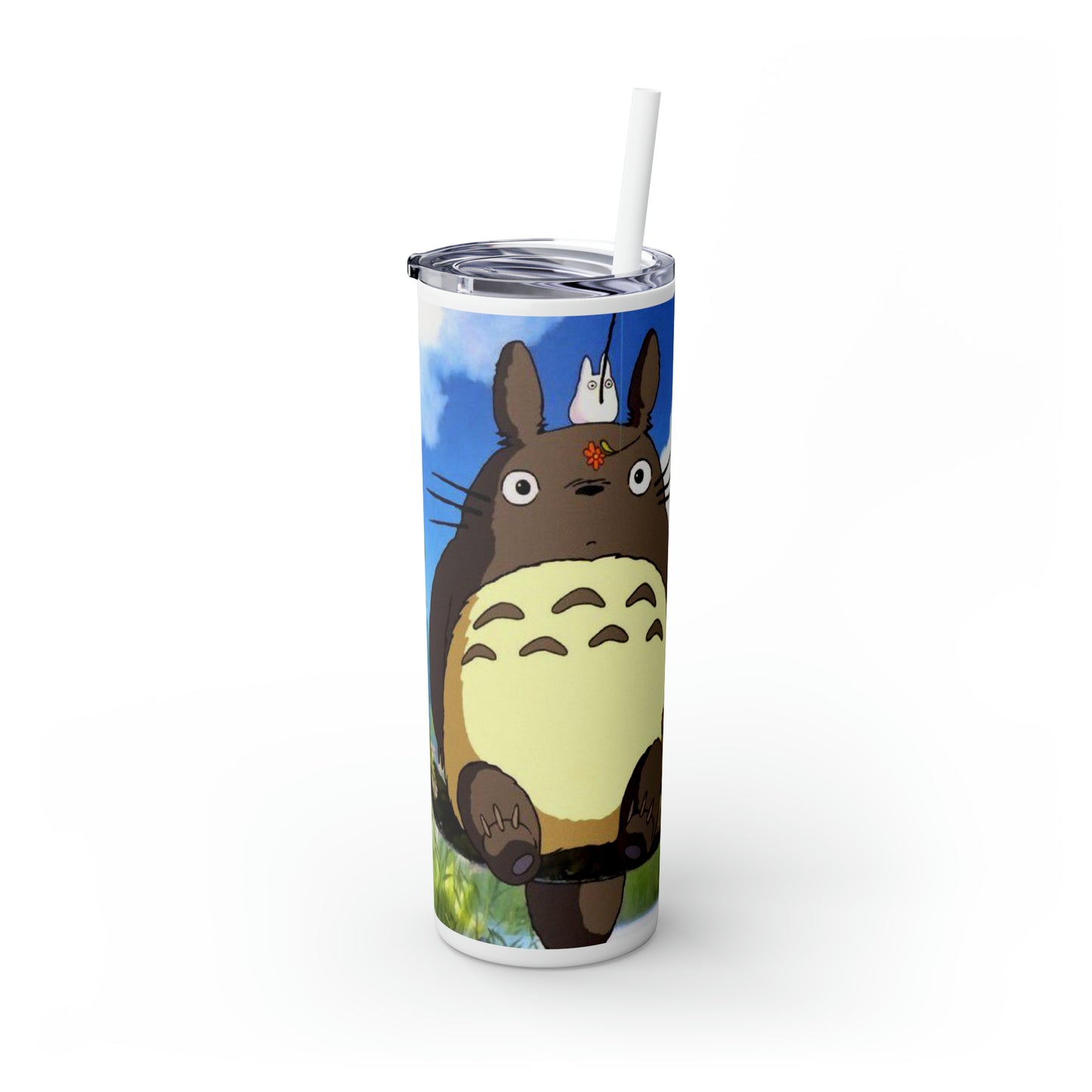 Totoro and Friends Skinny Tumbler with Straw, 20oz