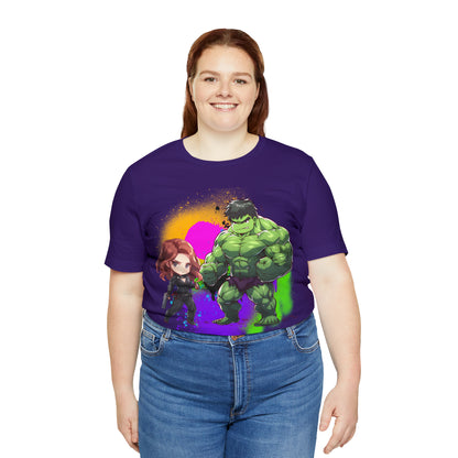 Hulk Loves Black Widow Jersey Short Sleeve Tee