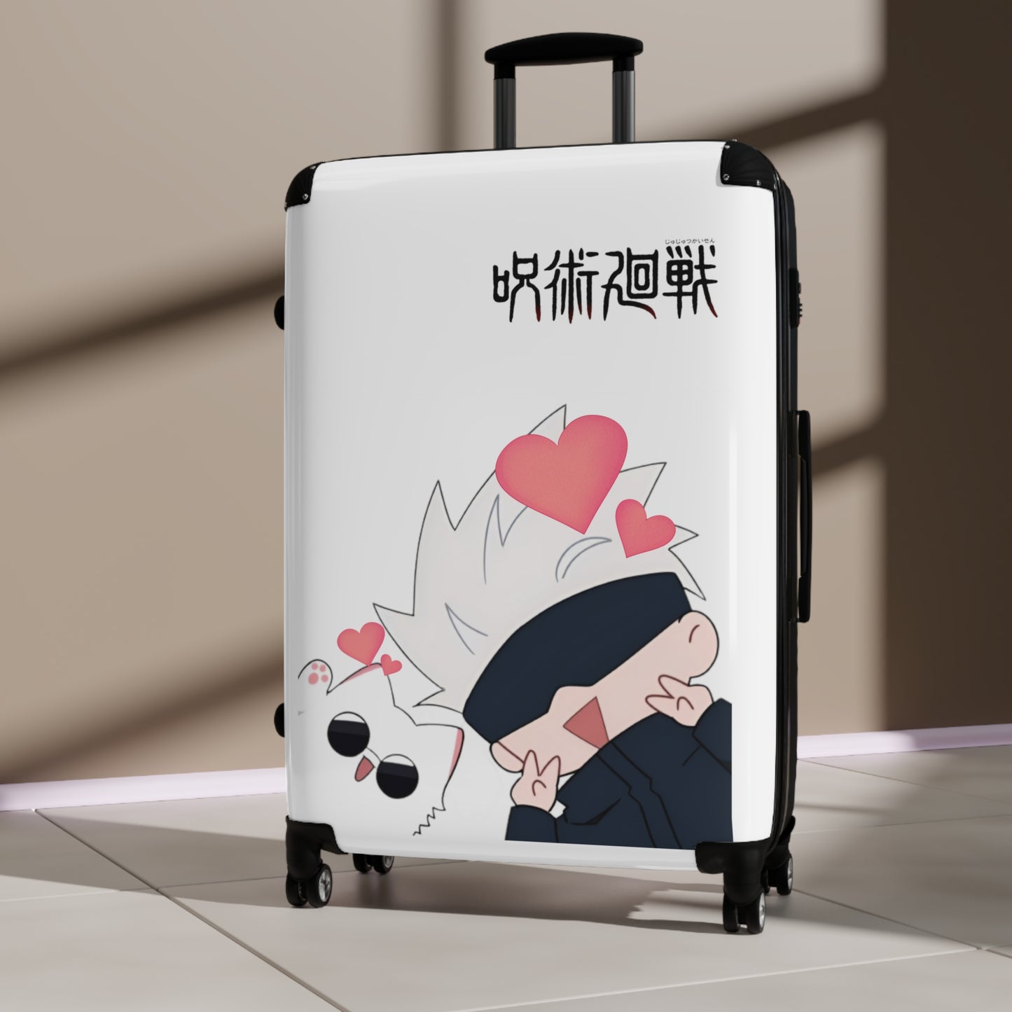 Satoru White Suitcase