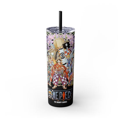 One Piece - Wano and Wisteria Tumbler with Straw, 20oz