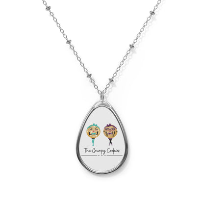 The Grumpy Cookies Oval Necklace