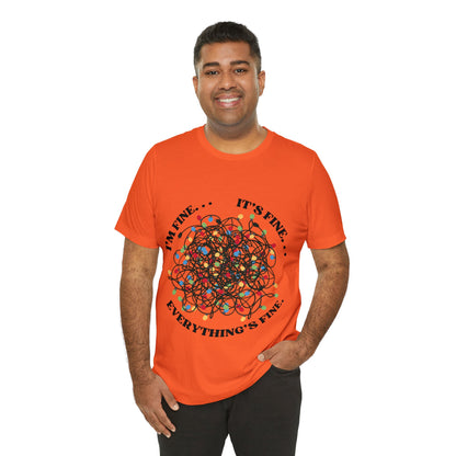 Tangled Lights Everything is Fine Short Sleeve Tee