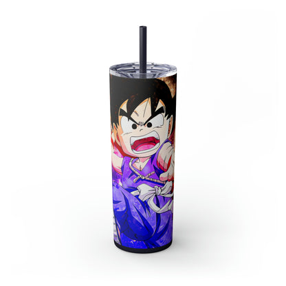 Kid Goku Skinny Tumbler with Straw, 20oz