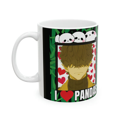 Mr. Villain Loves Pandas Ceramic Mug 11oz