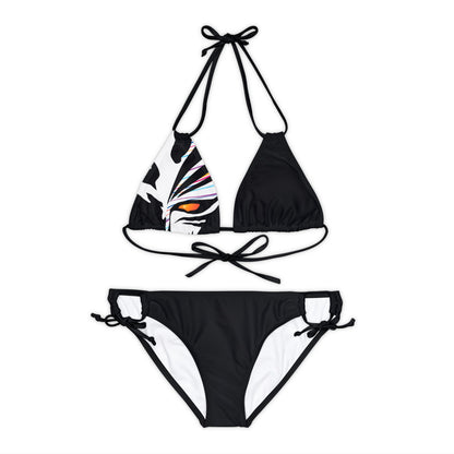 Broken Hollow Strappy Bikini Set