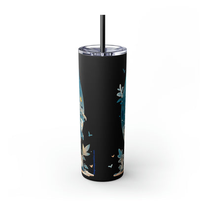 Totoro In Space Skinny Tumbler with Straw, 20oz