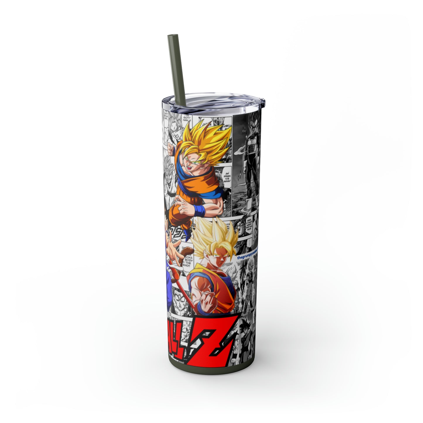 Dragon Ball Z Skinny Tumbler with Straw, 20oz