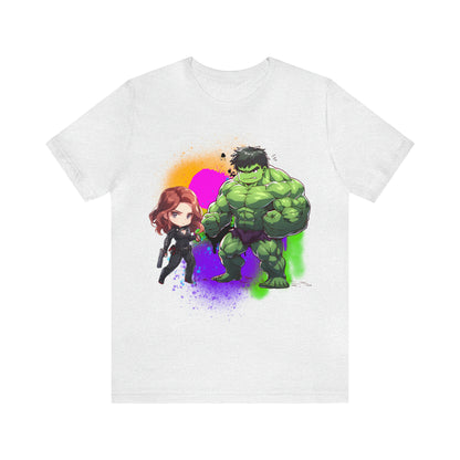 Hulk Loves Black Widow Jersey Short Sleeve Tee