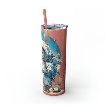 Totoro In Space Skinny Tumbler with Straw, 20oz