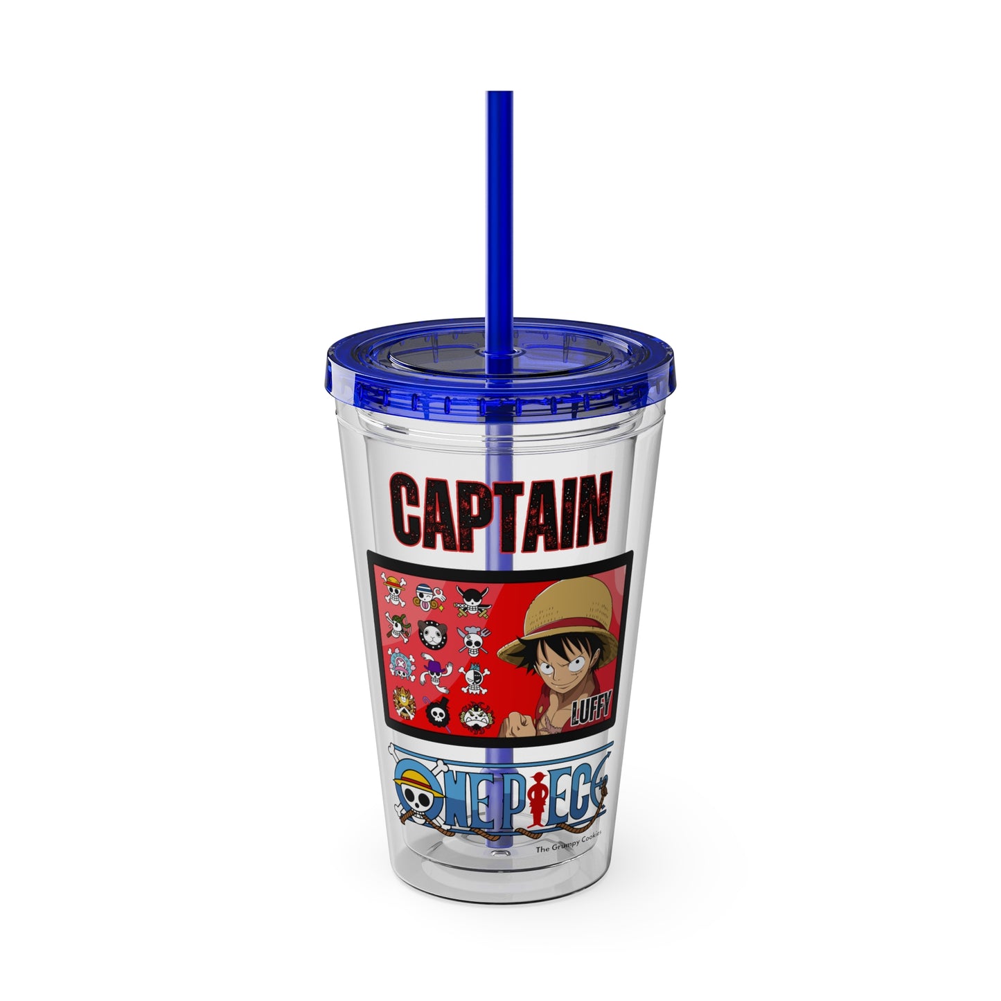 One Piece- Captain Luffy Sunsplash Tumbler with Straw, 16oz