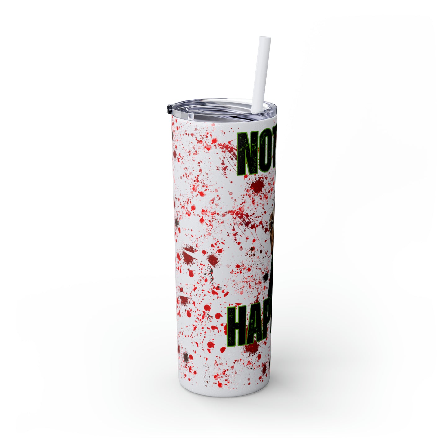 Zoro Nothing Happened Skinny Tumbler with Straw, 20oz