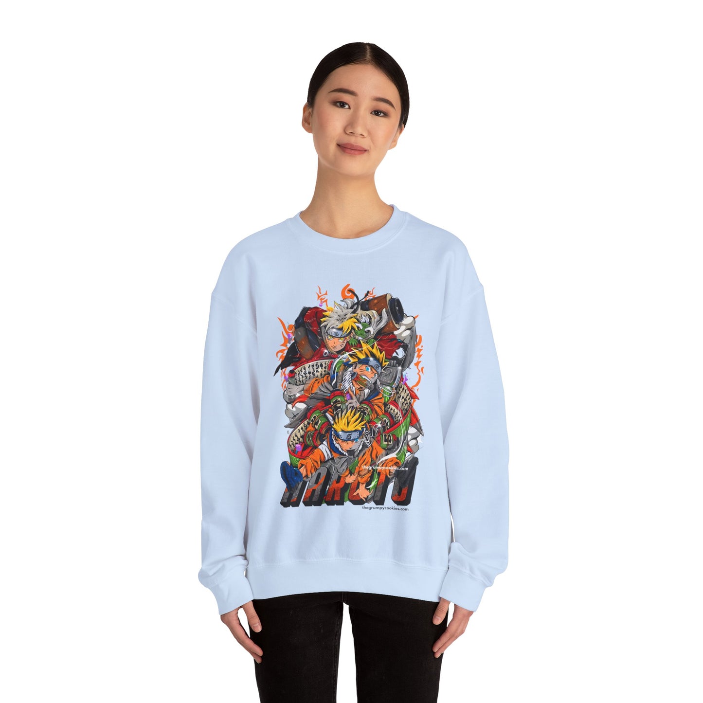 The many faces of Naruto Unisex Heavy Blend™ Crewneck Sweatshirt