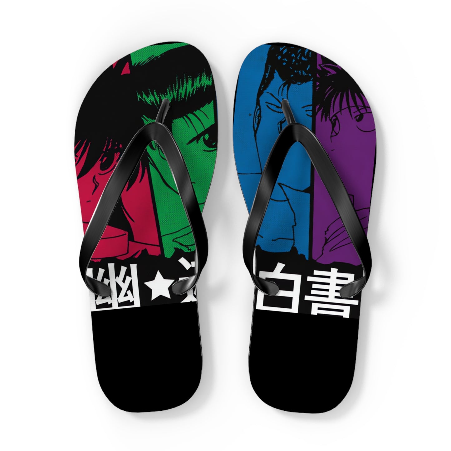 Yu Yu Hakusho Power of Four Unisex Flip Flops