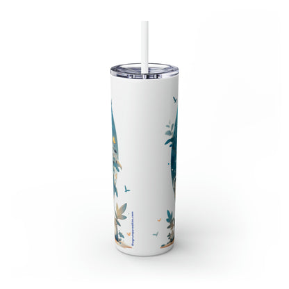 Totoro In Space Skinny Tumbler with Straw, 20oz