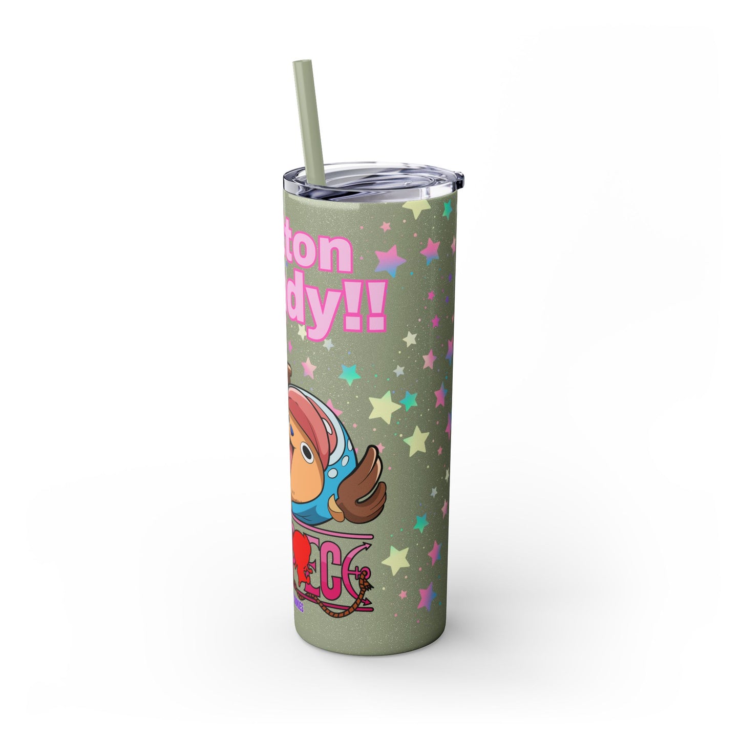 One Piece - Chopper Loves Cotton Candy Skinny Tumbler with Straw, 20oz