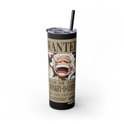 One Piece - Luffy Fifth Gear Skinny Tumbler with Straw, 20oz