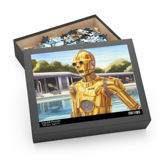 C3PO at the Pool Party Puzzle (120, 252, 500-Piece)