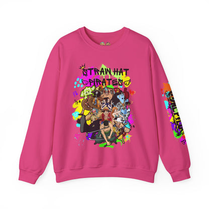 One Piece - Graffiti Straw Hat Crew Unisex Heavy Blend™ Crewneck Sweatshirt