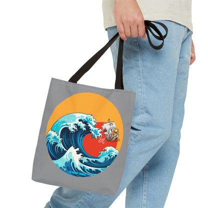 One Piece - Riding the Wave Grey Tote Bag