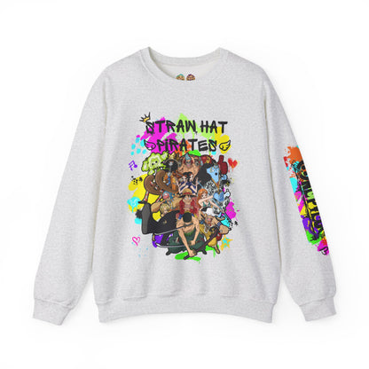 One Piece - Graffiti Straw Hat Crew Unisex Heavy Blend™ Crewneck Sweatshirt