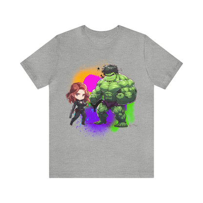 Hulk Loves Black Widow Jersey Short Sleeve Tee