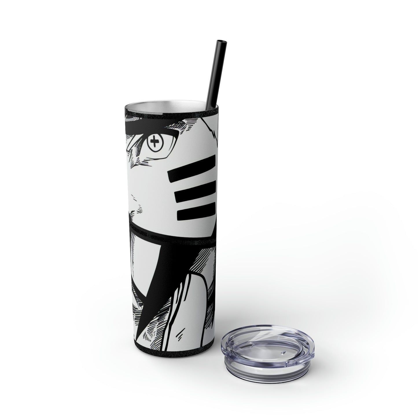 Naruto and Sasuke Skinny Tumbler with Straw, 20oz