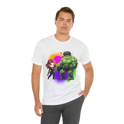 Hulk Loves Black Widow Jersey Short Sleeve Tee