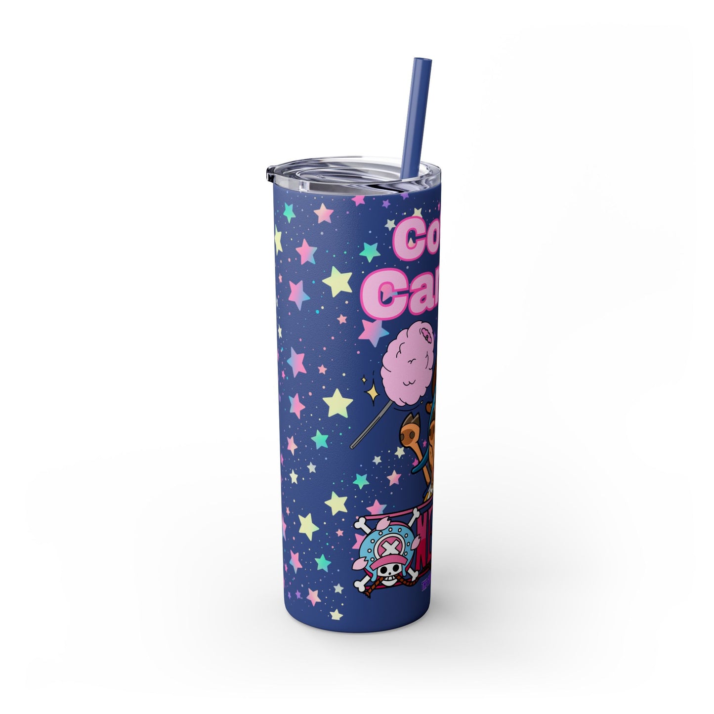 One Piece - Chopper Loves Cotton Candy Skinny Tumbler with Straw, 20oz
