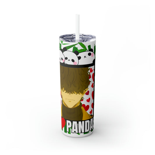 Mr. Villain Skinny Tumbler with Straw, 20oz