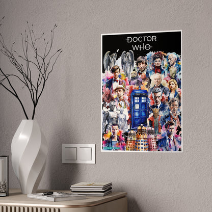 Dr Who - The Doctor and his Foes Glossy Art Print