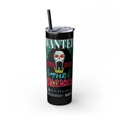One Piece - Brook Wanted Poster Tumbler with Straw, 20oz