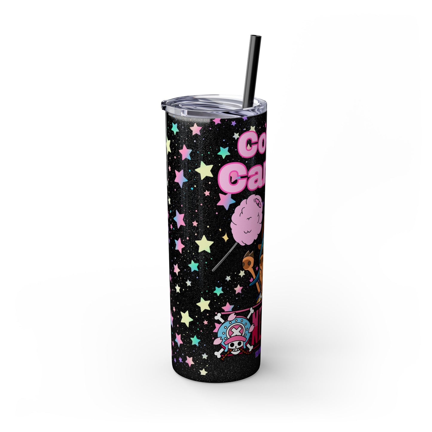 One Piece - Chopper Loves Cotton Candy Skinny Tumbler with Straw, 20oz
